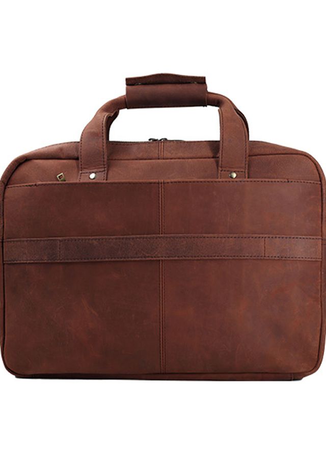 Lafanzo Pret Plain Leather Laptop Bag 5001 Rust Brown
