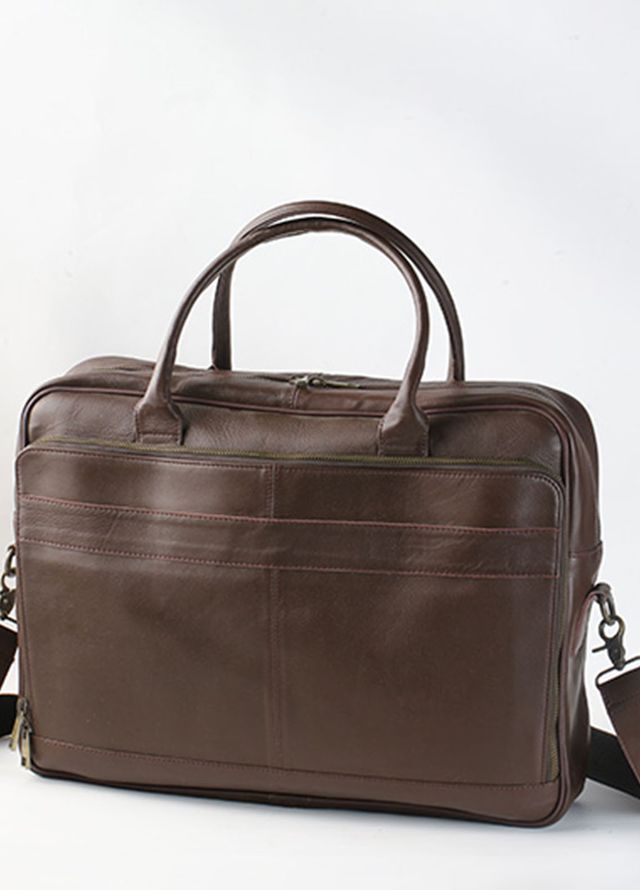Lafanzo Pret Plain Leather Laptop Bag 5006 Maroon