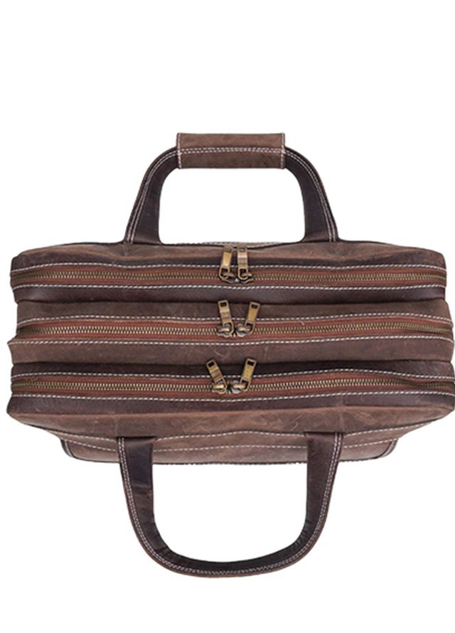 Lafanzo Pret Plain Leather Laptop Bag 5013 Coffee Brown