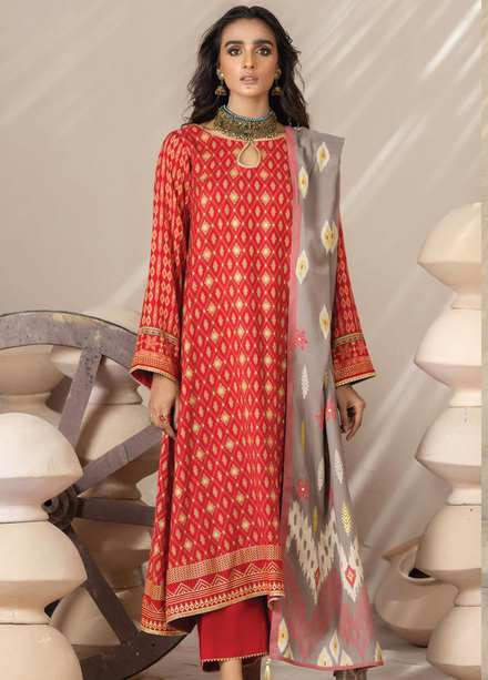 Lakhany Printed Cashmere Wool Suits Unstitched 3 Piece LSM21CG CGC-4018 - Winter Collection