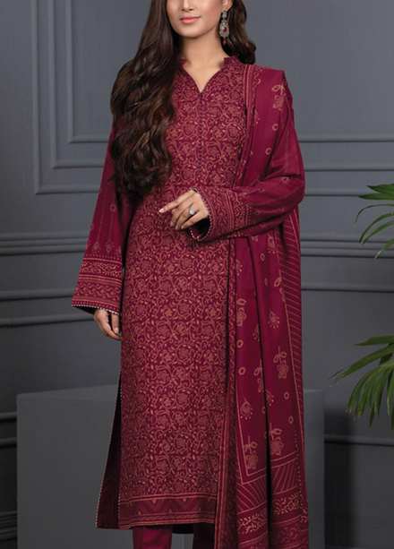 Lakhany Printed Cashmere Wool Suits Unstitched 3 Piece LSM21-CV3 CVC-1032-B - Winter Collection