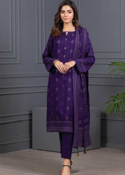 Lakhany Printed Cashmere Wool Suits Unstitched 3 Piece LSM21-CV3 CVC-1034-D - Winter Collection
