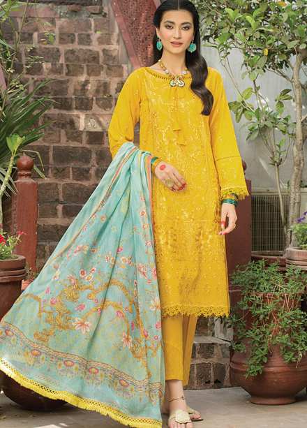Lakhany Embroidered Jacquard Suit Unstitched 3 Piece LSM22E EDE-7114 - Eid Collection