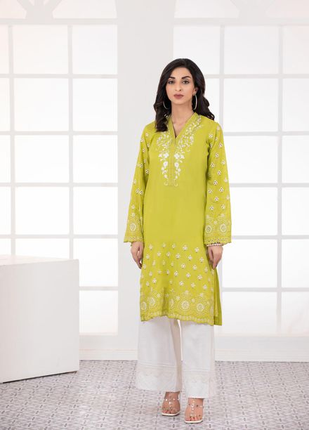 Lakhany Casual Pret Embroidered Cambric Kurtis LSM-2794