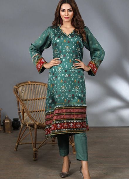 Lakhany Printed Silk Stitched Kurtis LSM21PS LSM-2056