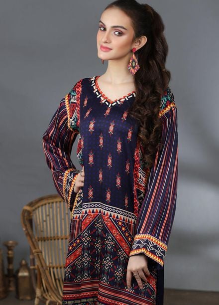 Lakhany Printed Silk Stitched Kurtis LSM21PS LSM-2057