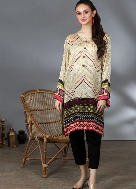 Lakhany Printed Silk Stitched Kurtis LSM21PS LSM-2058
