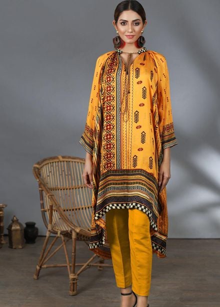 Lakhany Printed Silk Stitched Kurtis LSM21PS LSM-2060