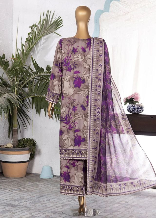 Linen Wintry by Hz Textiles Embroidered Linen Suits Unstitched 3 Piece LWP-1301 - Winter Collection