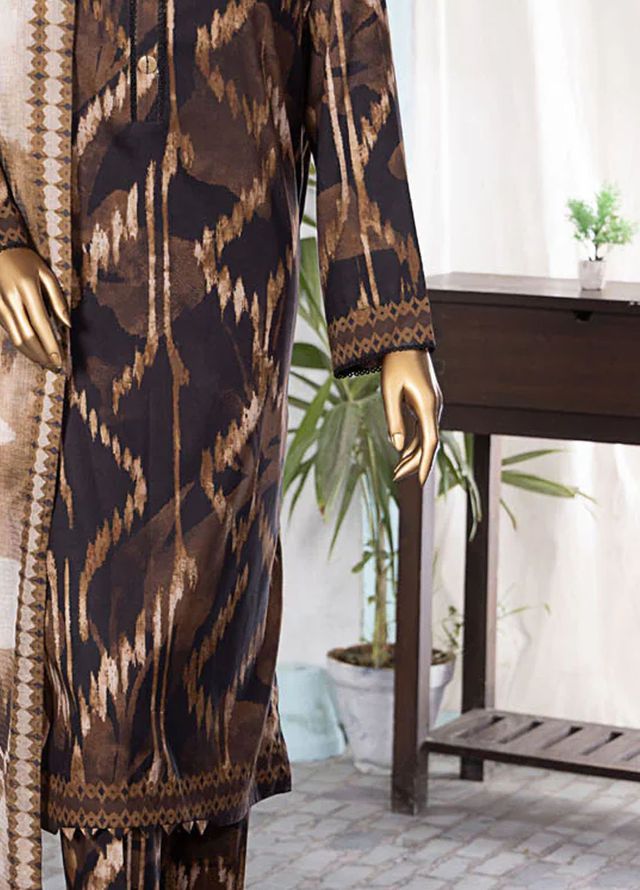 Linen Wintry by Hz Textiles Embroidered Linen Suits Unstitched 3 Piece LWP-1307 - Winter Collection