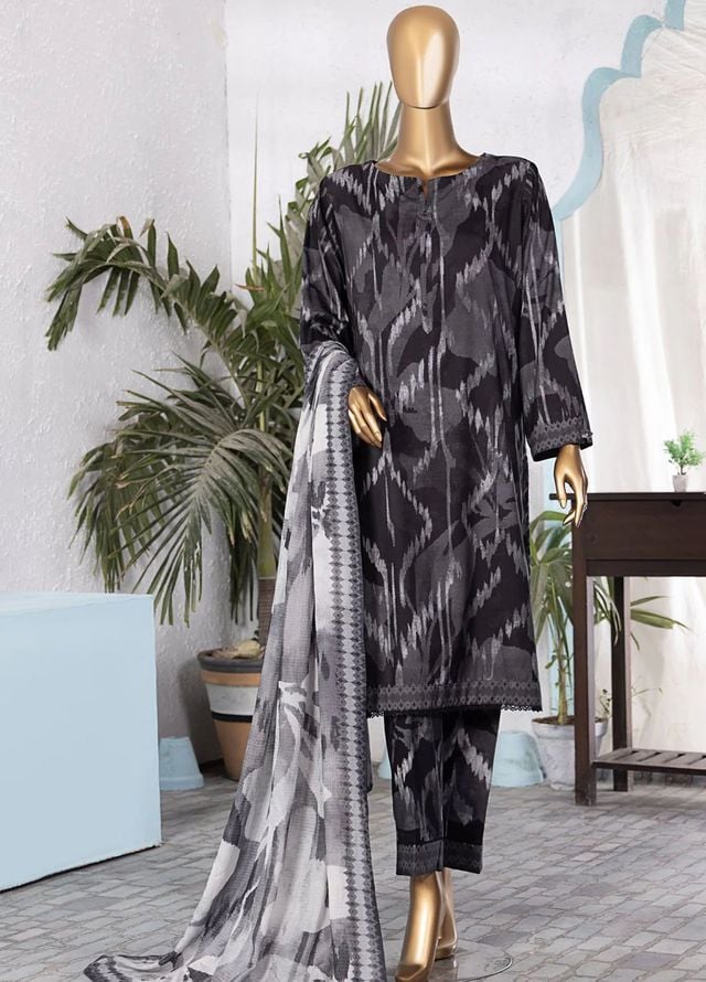 Linen Wintry by Hz Textiles Embroidered Linen Suits Unstitched 3 Piece LWP-1308 - Winter Collection