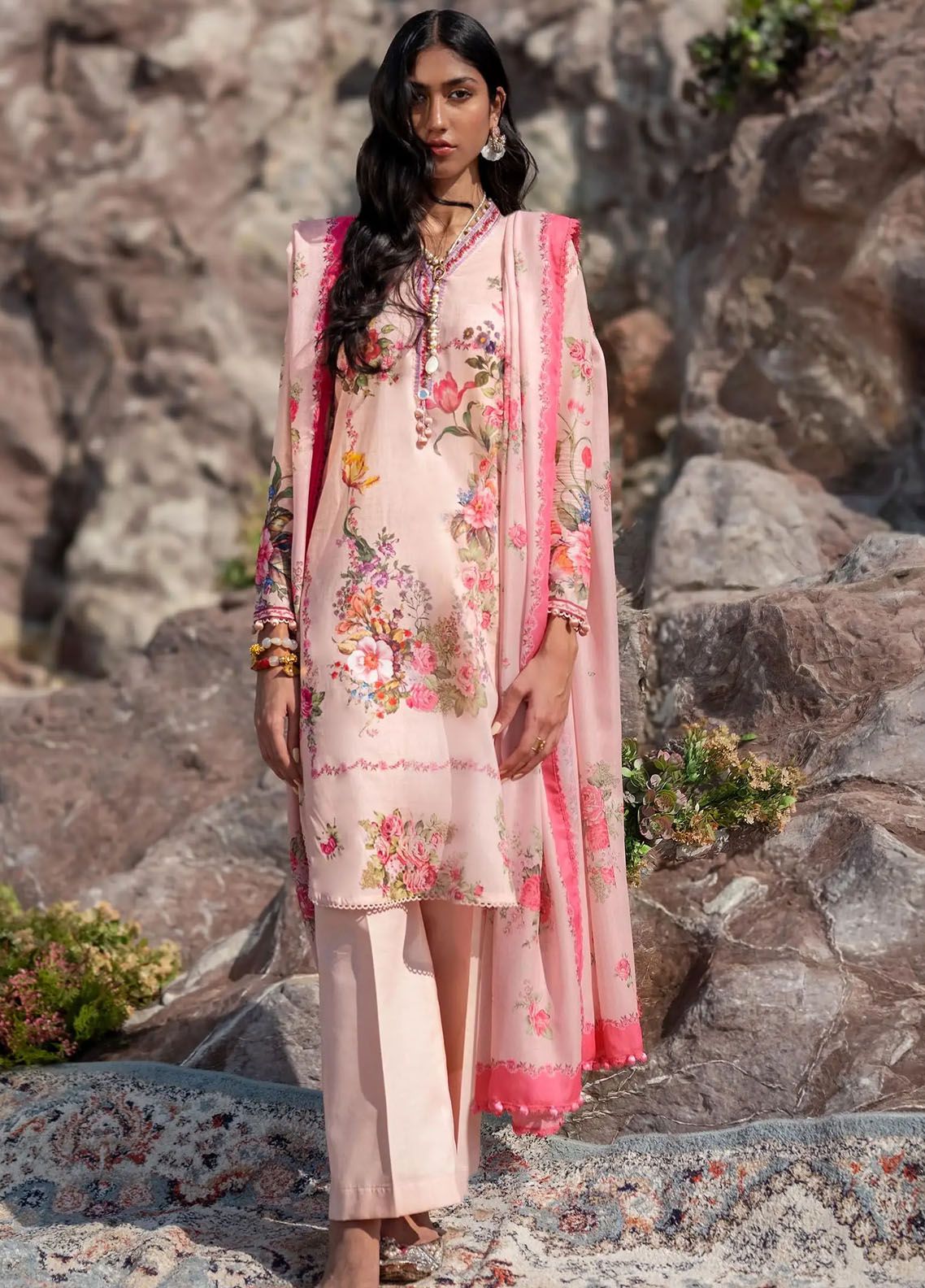 Sera By Sahane Embroidered RTW Lawn 3 Piece CT-11004 Sage - Summer Collection