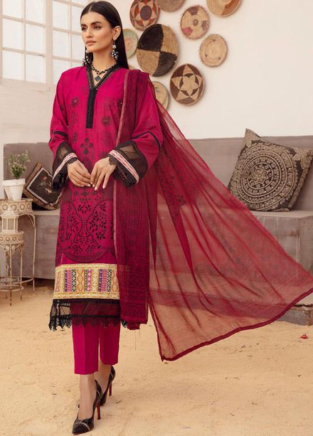 Mahees By Riaz Arts Embroidered  Suits Unstitched 3 Piece RA23-M15 04 - Summer Collection