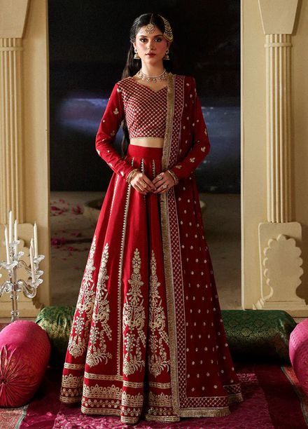Mahnur Embroidered Organza Suits Unstitched 3 Piece D-02 Zarmisha - Formals Collection