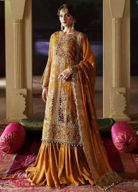 Mahnur Embroidered Organza Suits Unstitched 3 Piece D-03 Gulebahar - Formals Collection