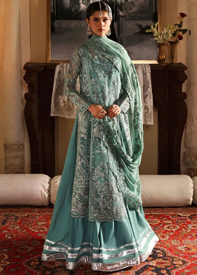 Mahnur Embroidered Organza Suits Unstitched 3 Piece D-05 Nashmira - Formals Collection