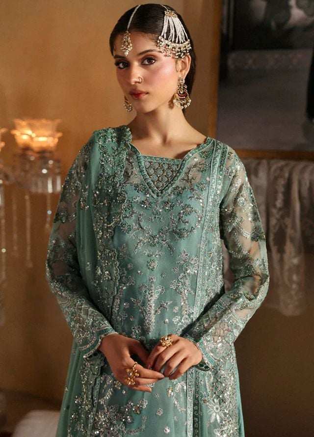 Mahnur Embroidered Organza Suits Unstitched 3 Piece D-05 Nashmira - Formals Collection