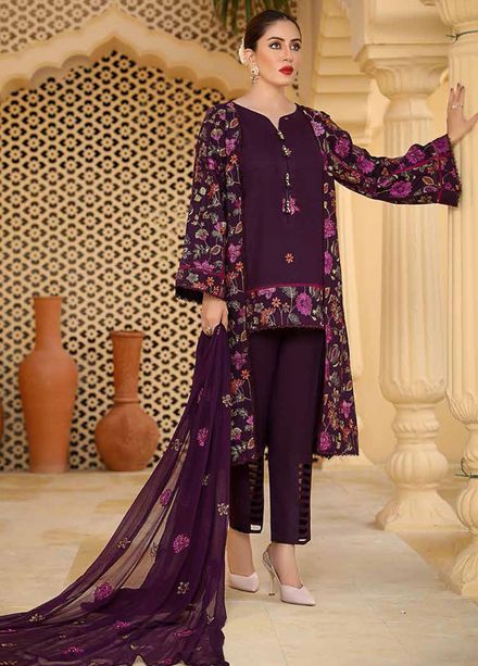 Mahnur Embroidered Karandi Suits Unstitched 3 Piece MN22W ML 10 - Winter Collection