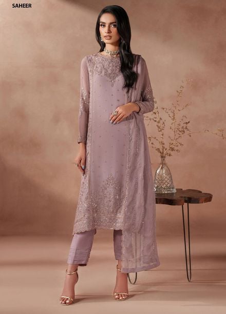 Mahrosh by Zarif Embroidered Chiffon Suits Unstitched 3 Piece ZAF25MF MUF-04 Saheer - Formals Collection