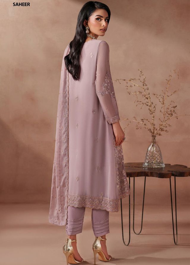 Mahrosh by Zarif Embroidered Chiffon Suits Unstitched 3 Piece ZAF25MF MUF-04 Saheer - Formals Collection