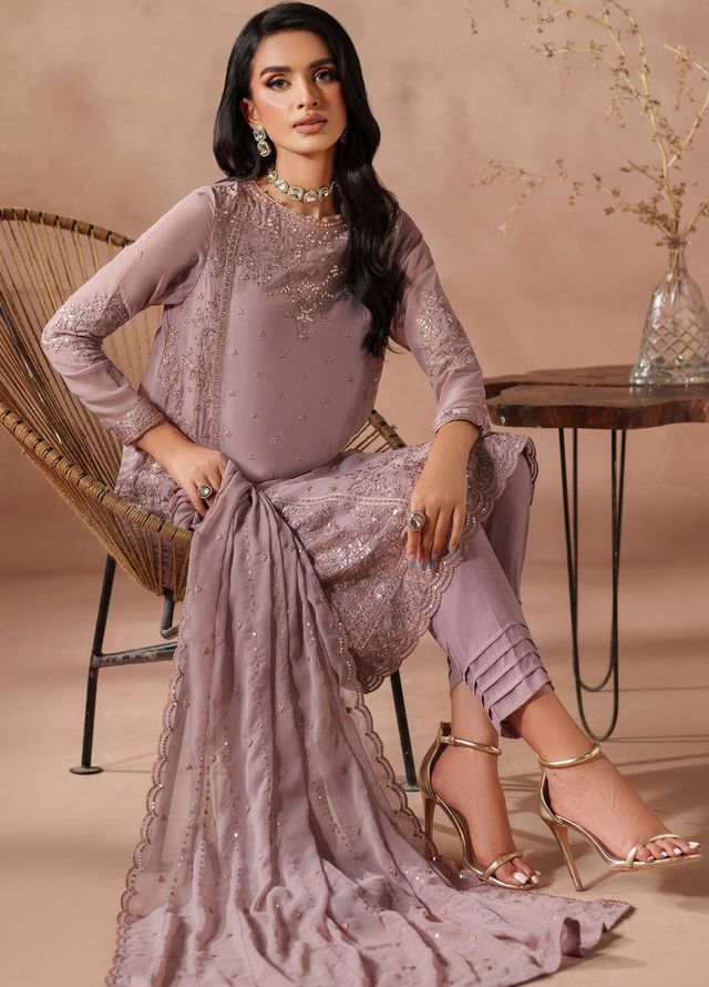 Mahrosh by Zarif Embroidered Chiffon Suits Unstitched 3 Piece ZAF25MF MUF-04 Saheer - Formals Collection