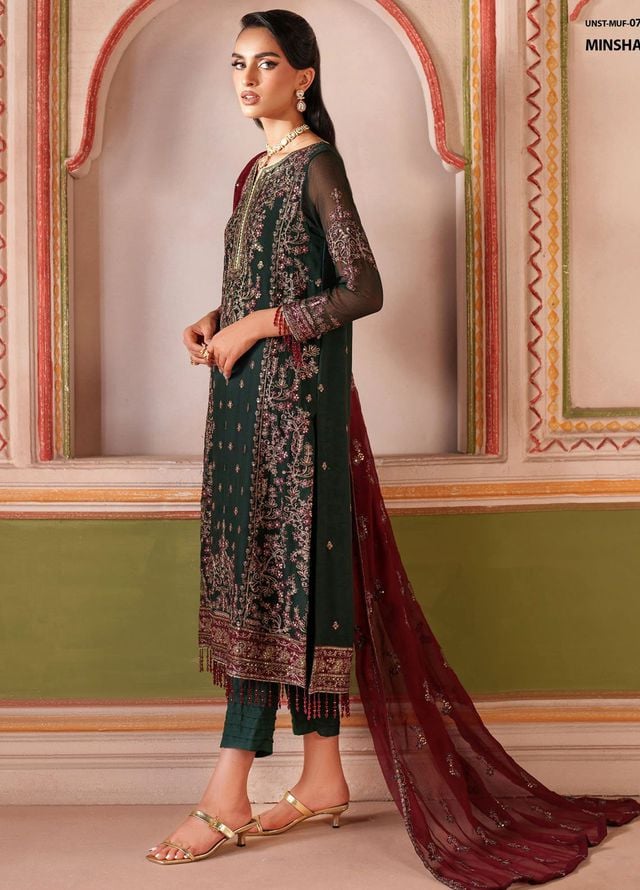 Mahrosh by Zarif Embroidered Chiffon Suits Unstitched 3 Piece ZAF25MF MUF-07 Minsha - Formals Collection