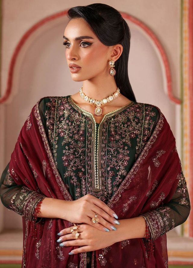 Mahrosh by Zarif Embroidered Chiffon Suits Unstitched 3 Piece ZAF25MF MUF-07 Minsha - Formals Collection