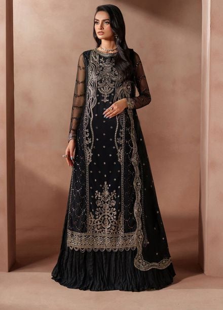 Mahrosh by Zarif Embroidered Net Suits Unstitched 3 Piece ZAF25MF MUF-01 Ishaal - Formals Collection