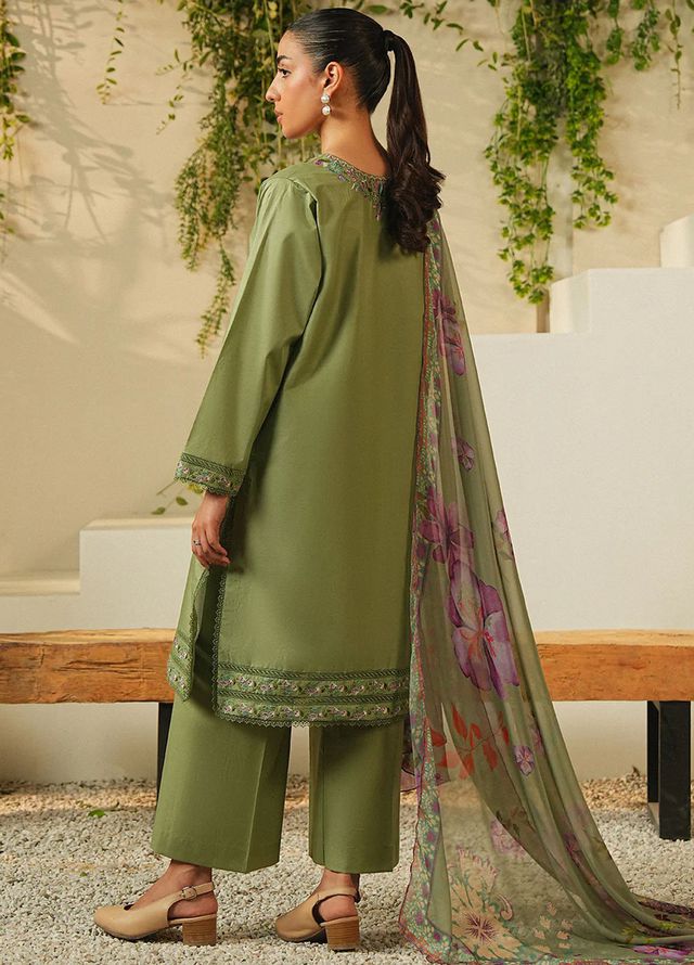 Mannat Clothing Pret Embroidered Lawn 3 Piece Suit Frost