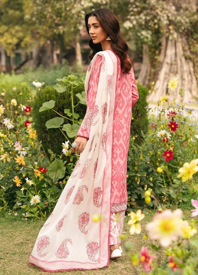 Mannat Pret Printed Cotton Lawn 3 Piece Suit Peony