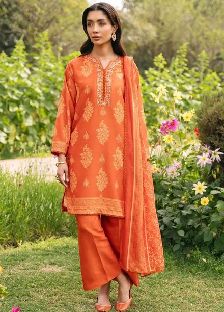 Mannat Pret Printed Cotton Lawn 3 Piece Suit Topaz