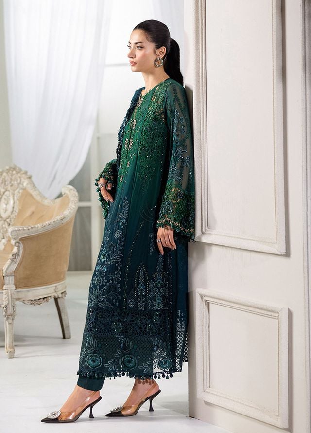 Maria B Embroidered Chiffon Suits Unstitched 3 Piece MB25CU D-06 - Formals Collection
