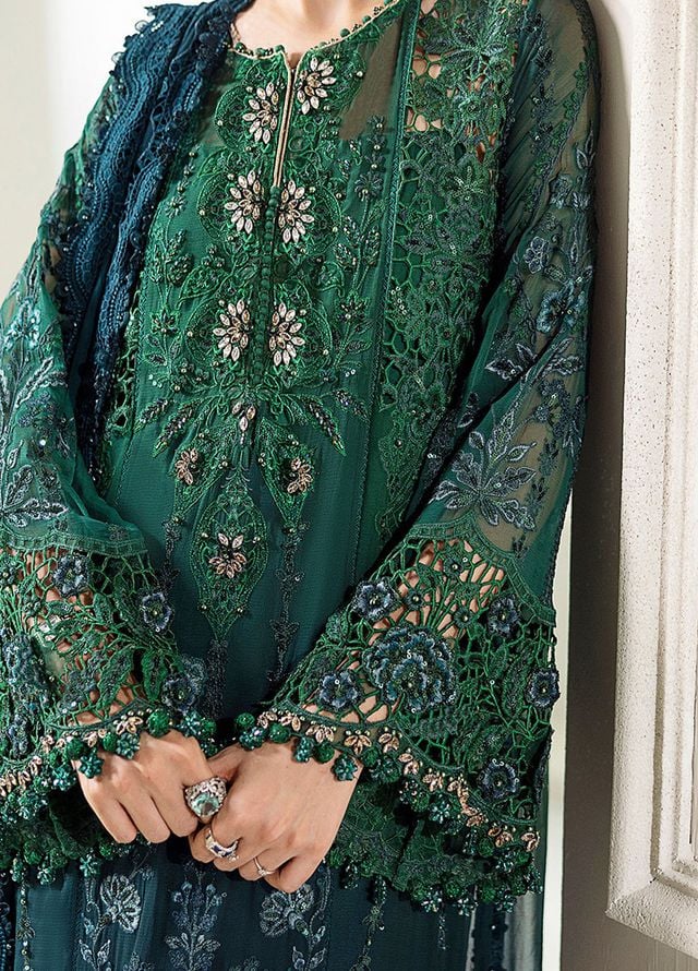 Maria B Embroidered Chiffon Suits Unstitched 3 Piece MB25CU D-06 - Formals Collection