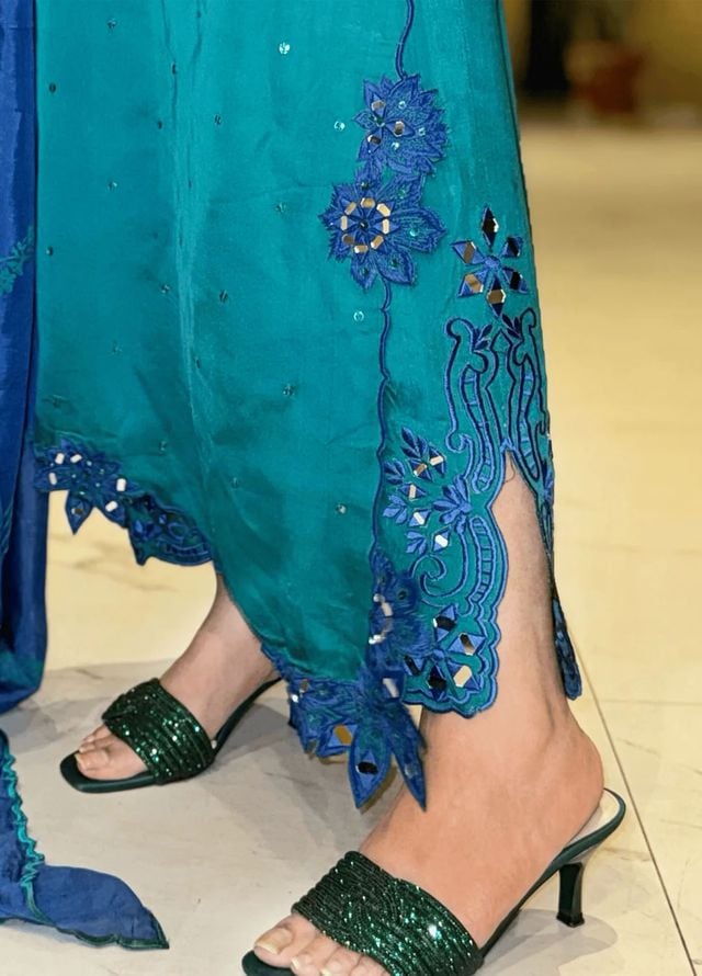 Maroon by Iqra Chaudhry Pret Embroidered Silk 3 Piece Suit Emerald