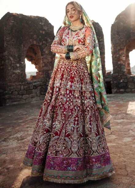 Maryam Hussain Embroidered Net Suits Unstitched 3 Piece MH22WD Rania - Wedding Collection