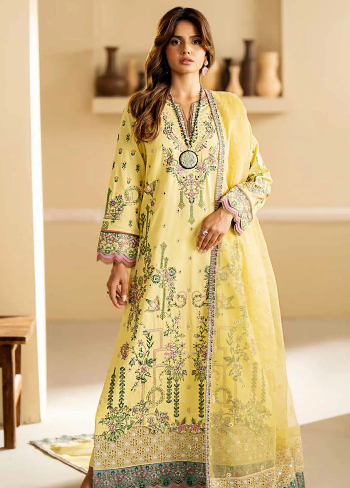 Maryum N Maria Luxury Lawn Collection 2024 - MS24-560 ESHE main image 1