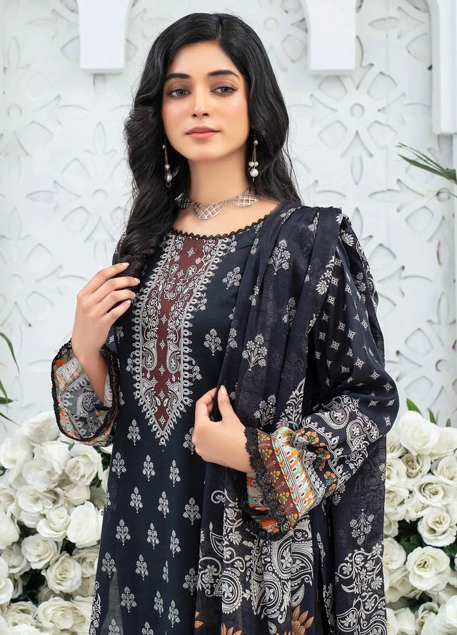 Mashaal By Feroza Printed Lawn Suits Unstitched 3 Piece FZ24M D-03 - Summer Collection
