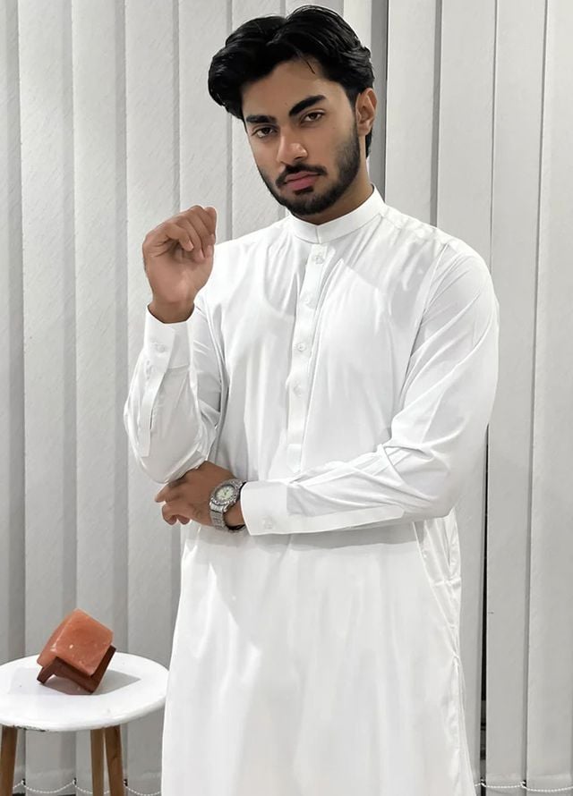 Mazham Pret Plain Blended Kurta-Shalwar OWBKS-S-M