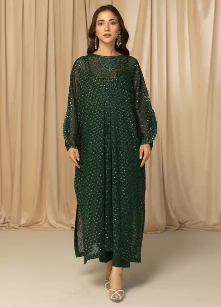 Meeral Pret Embroidered Chiffon 2 Piece Suit Chaman