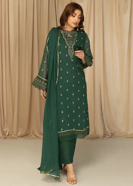Meeral Pret Embroidered Chiffon 3 Piece Suit Zuri