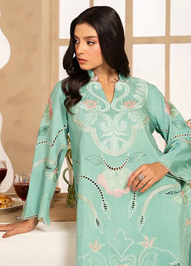 Meeral Pret Embroiered Lawn 2 Piece Suit COR-002
