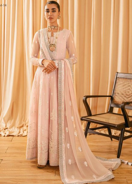 Mehr-o-Maah by Asim Jofa Embroidered Suits Unstitched 3 Piece AJ23MM AJM-14 - Luxury Festive Collection