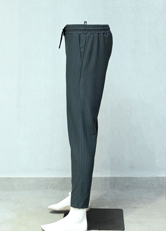 Mens Pret Plain Cotton Trouser Alexa D-1 Dark Grey