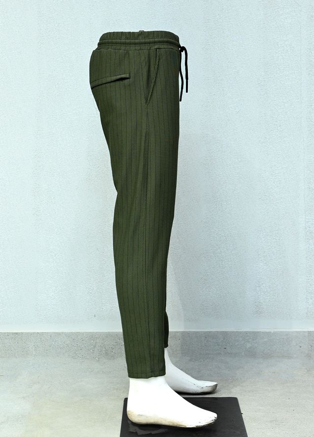 Mens Pret Plain Cotton Trouser Alexa D-3 Green