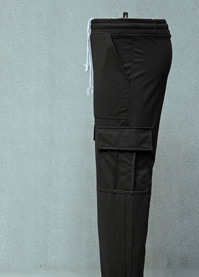 Mens Pret Plain Cotton Trouser WWJYMC D-11 Black