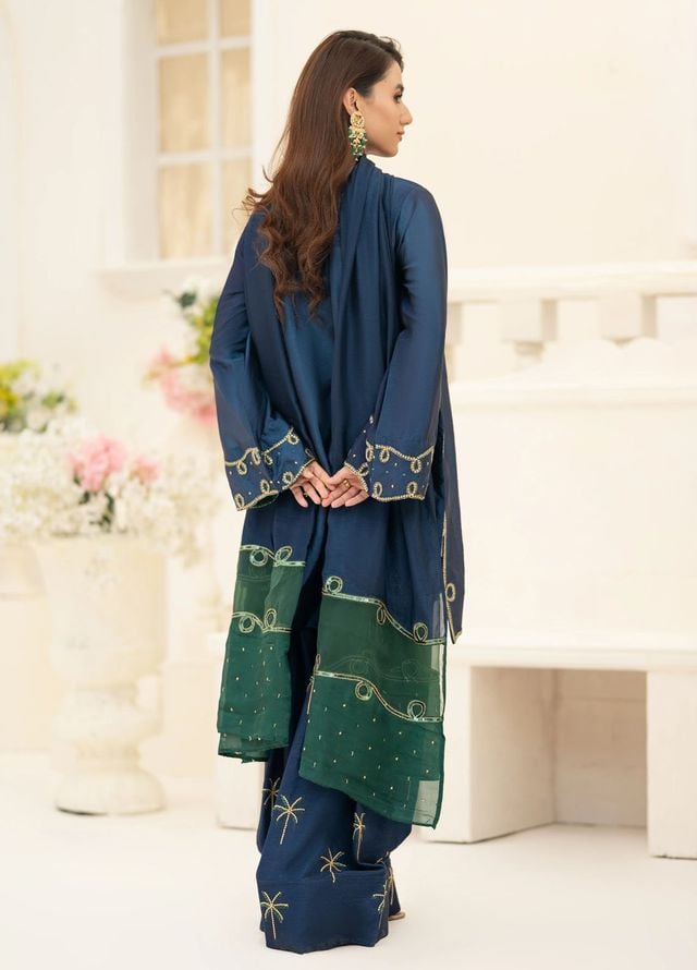 Minha by Miras Pret Embroidered Silk 3 Piece Rael