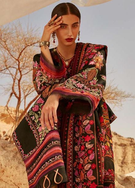 Mirage By Elan Embroidered Slub Khaddar Suits Unstitched 3 Piece EL22M EW21-08 JOLA - Winter Collection