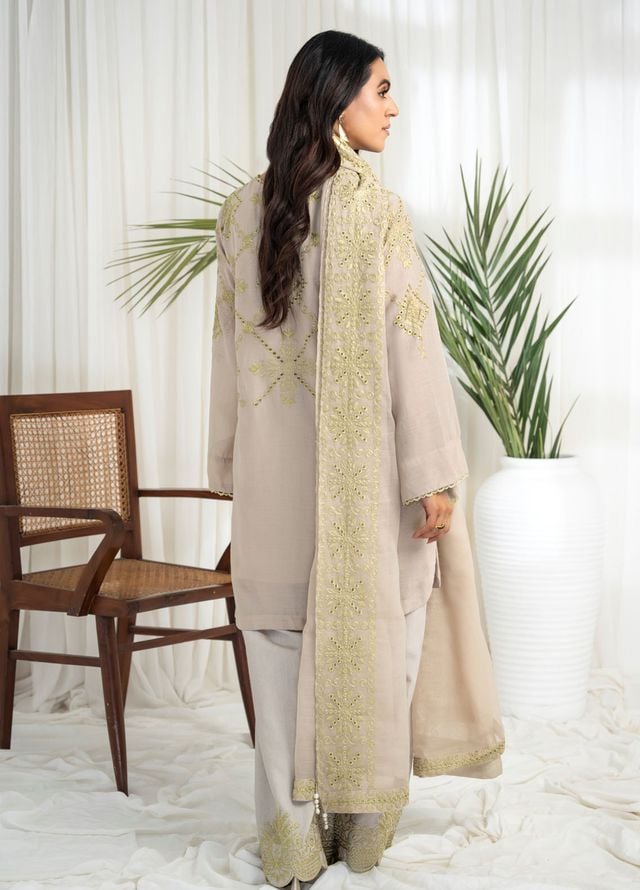 Miras Pret Embroidered Cotton 3 Piece Suit Iris