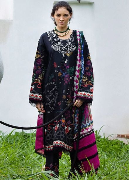Mirasol by Mushq Embroidered Cambric Suits Unstitched 3 Piece MQ25MH D-01 A Medi Noche - Summer Collection