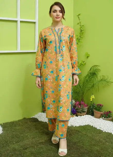 Modest Pret Casual Lawn 2 Piece Suit for Girls Sinapis